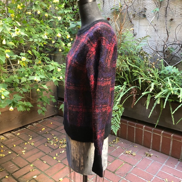 NWOT Current Elliott Plaid Wool Sweater - Picture 3 of 5